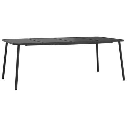 Tavolo da Giardino Antracite 200x100x71 cm Acciaio | homemem39