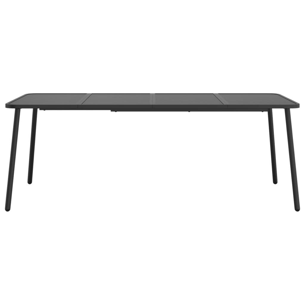 Tavolo da Giardino Antracite 200x100x71 cm Acciaio | homemem39