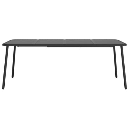 Tavolo da Giardino Antracite 200x100x71 cm Acciaio | homemem39