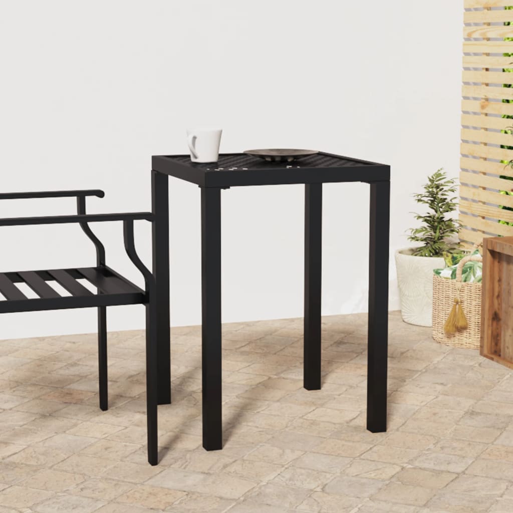 Tavolo da Giardino Antracite 50x50x72 cm Acciaio | homemem39