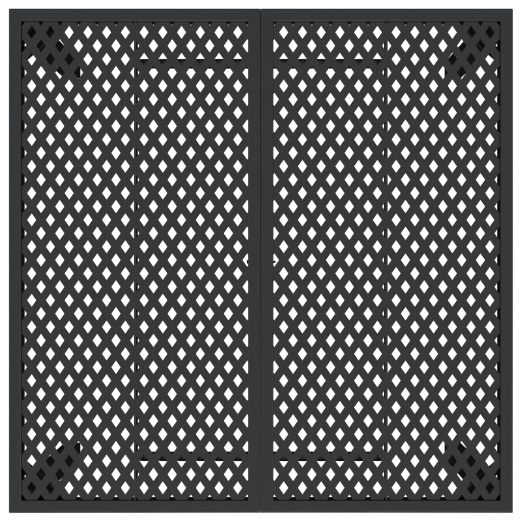 Tavolo da Giardino Antracite 100x100x72 cm Acciaio - homemem39