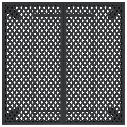 Tavolo da Giardino Antracite 100x100x72 cm Acciaio - homemem39