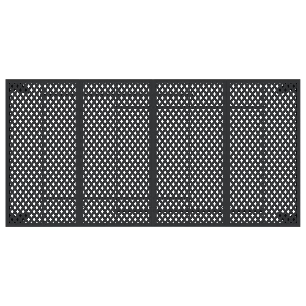 Tavolo da Giardino Antracite 200x100x72 cm Acciaio - homemem39