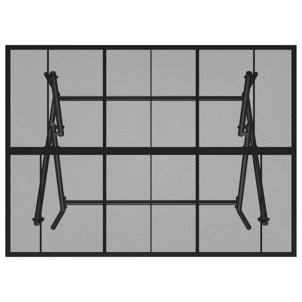 Tavolo da Giardino Pieghevole Antracite 110x80x72 Rete Acciaio - homemem39