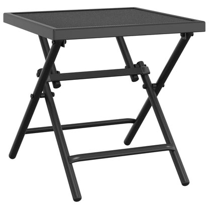 Tavolo da Giardino Pieghevole Antracite 38x38x38cm Rete Acciaio | homemem39