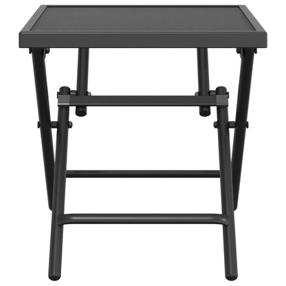 Tavolo da Giardino Pieghevole Antracite 38x38x38cm Rete Acciaio | homemem39