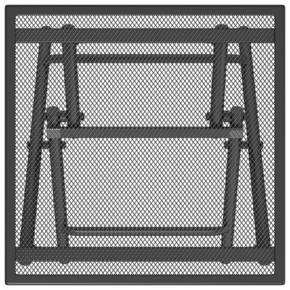 Tavolo da Giardino Pieghevole Antracite 38x38x38cm Rete Acciaio | homemem39