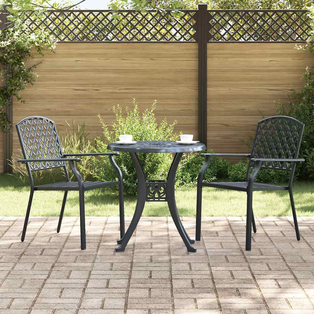 Sedia da Giardino 2 pcs Antracite 56 x 65 x 89 cm Acciaio