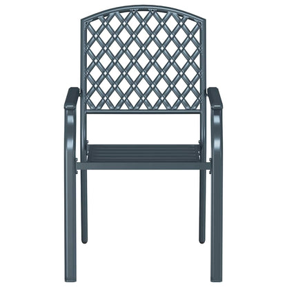 Sedia da Giardino 2 pcs Antracite 56 x 65 x 89 cm Acciaio