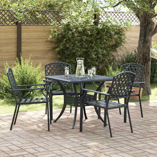 Sedia da Giardino 4 pcs Antracite 56 x 65 x 89 cm Acciaio