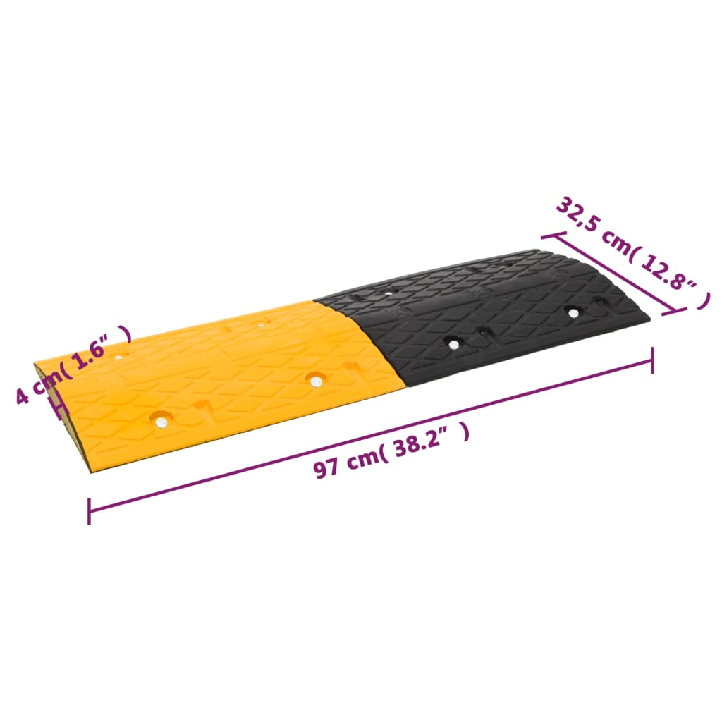 Dossi 2 pz Giallo e Nero 97x32,5x4 cm in Gomma | homemem39