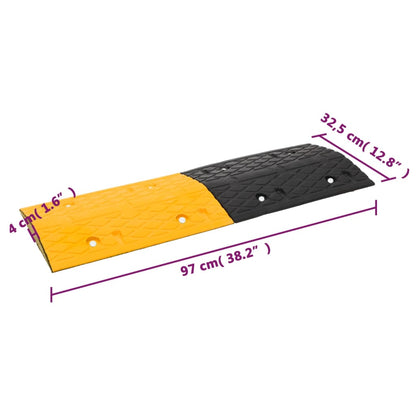 Dossi 2 pz Giallo e Nero 97x32,5x4 cm in Gomma | homemem39