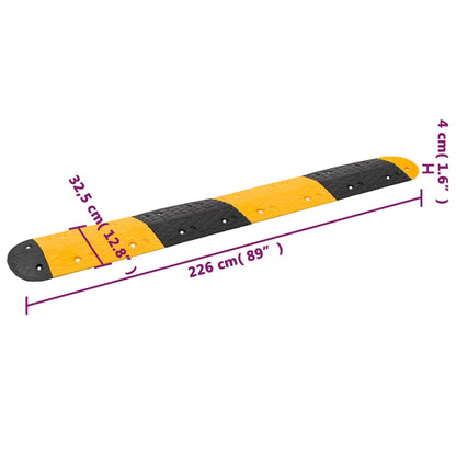 Dosso Giallo e Nero 226x32,5x4 cm in Gomma | homemem39