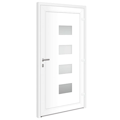 Porta Ingresso Bianca 110x210 cm in Alluminio e PVC - homemem39
