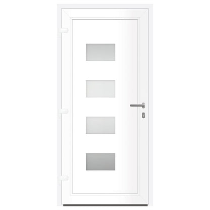 Porta Ingresso Bianca 100x210 cm in Alluminio e PVC - homemem39