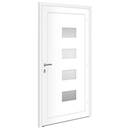 Porta Ingresso Antracite 100x200 cm in Alluminio e PVC