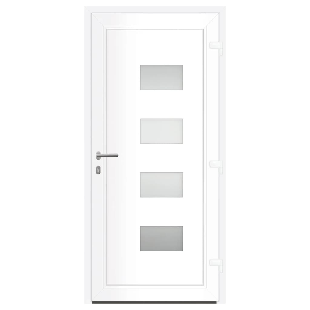 Porta Ingresso Antracite 100x210 cm in Alluminio e PVC | homemem39
