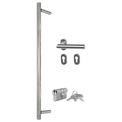 Porta Ingresso Antracite 100x210 cm in Alluminio e PVC | homemem39