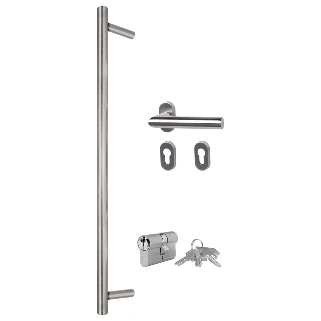 Porta Ingresso Antracite 110x210 cm in Alluminio e PVC | homemem39