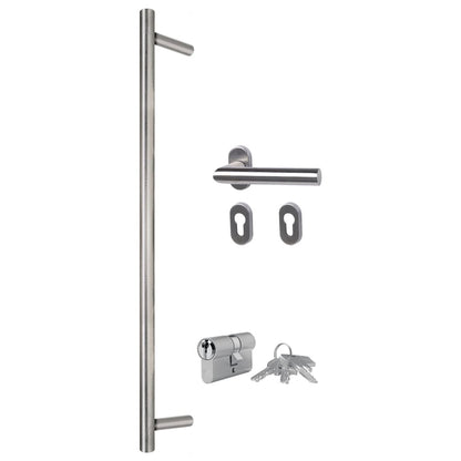 Porta Ingresso Antracite 110x210 cm in Alluminio e PVC | homemem39