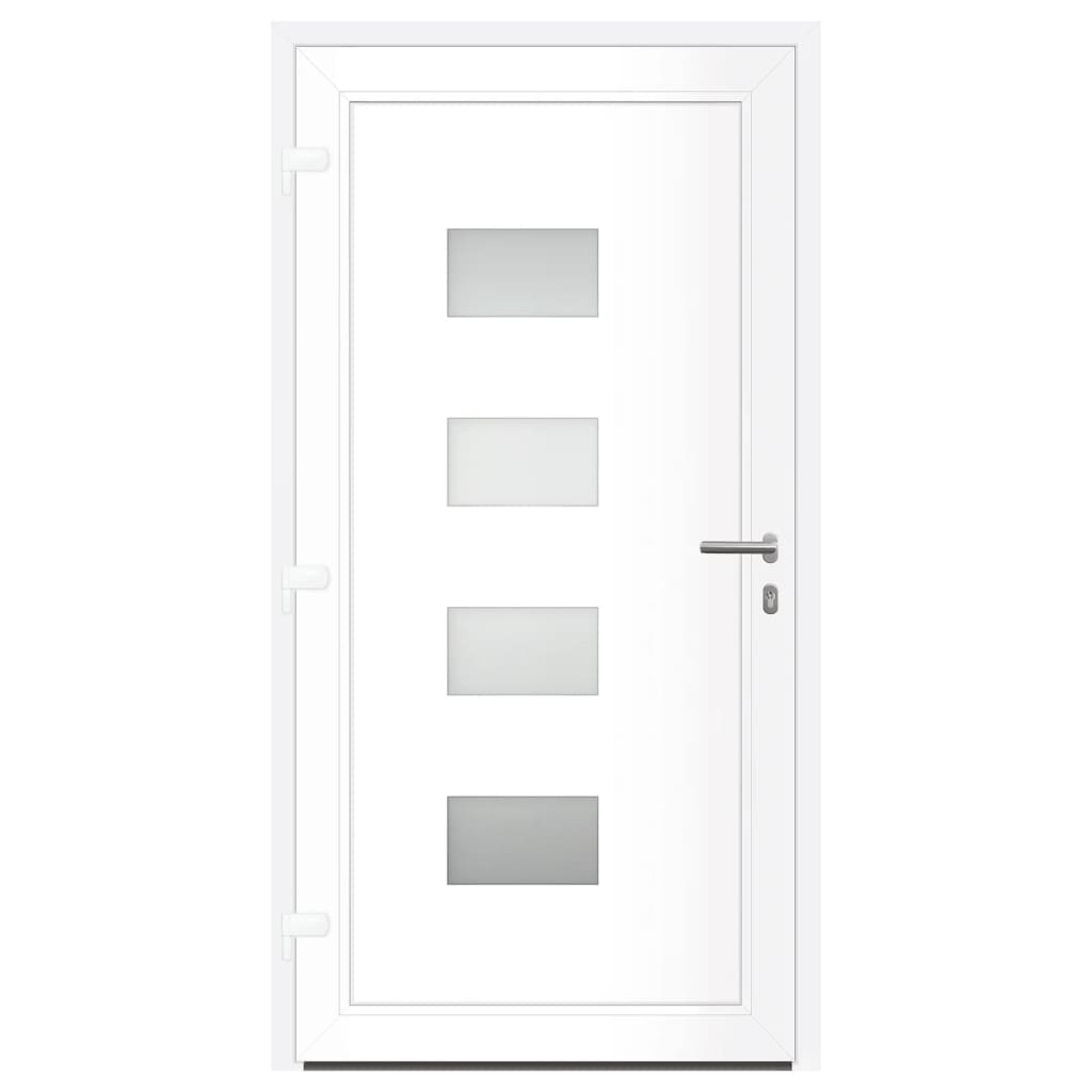 Porta Ingresso Antracite 100x200 cm in Alluminio e PVC | homemem39