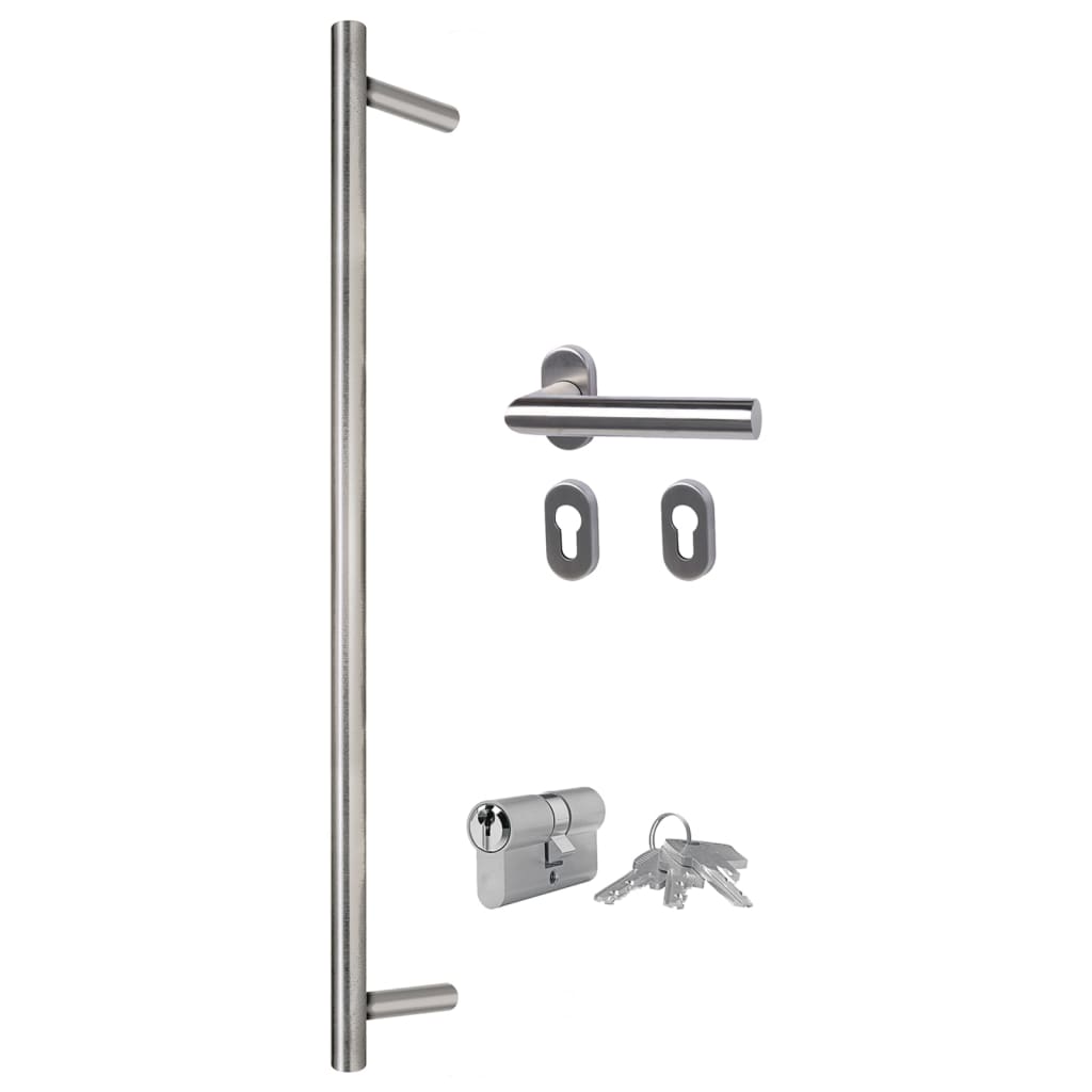 Porta Ingresso Antracite 100x200 cm in Alluminio e PVC | homemem39