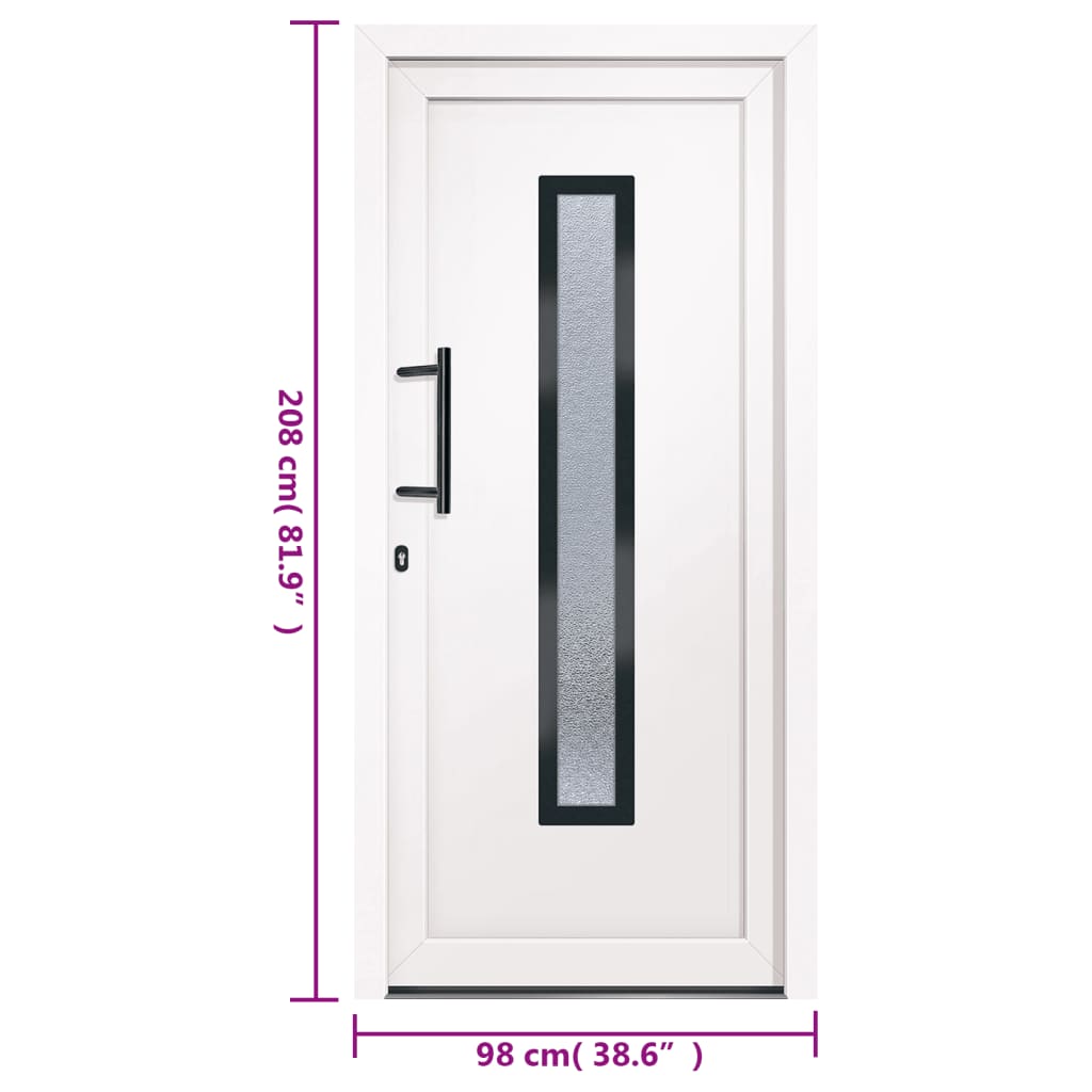 Porta Ingresso Bianca 98x208 cm in PVC - homemem39