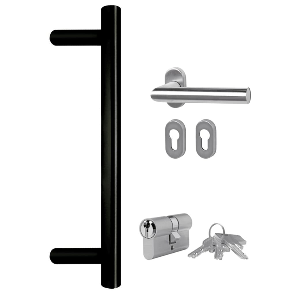 Porta Ingresso Antracite 108x200 cm in PVC - homemem39