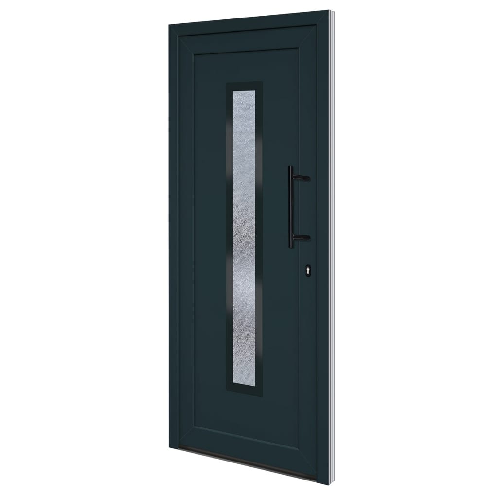 Porta Ingresso Antracite 88x200 cm in PVC - homemem39