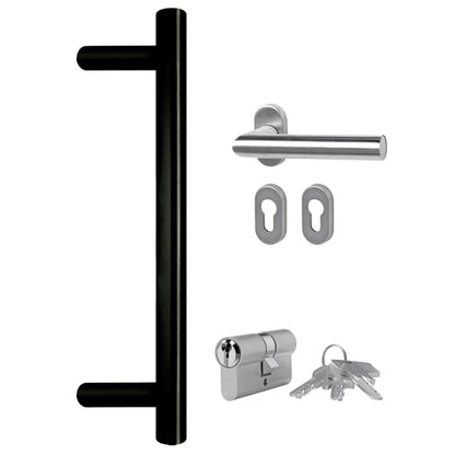 Porta Ingresso Antracite 88x200 cm in PVC - homemem39