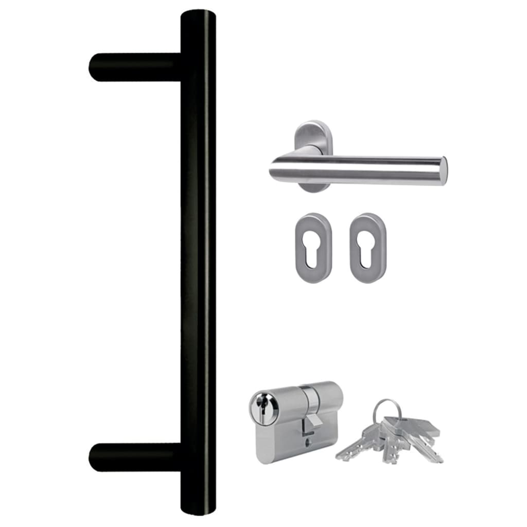 Porta Ingresso Antracite 98x200 cm in PVC