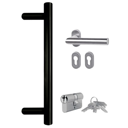 Porta Ingresso Antracite 98x200 cm in PVC