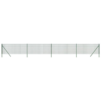 Green Metal Fence 0.8x10 m in Galvanized Steel