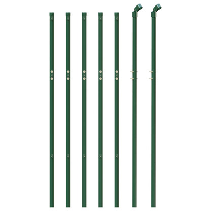 Green Metal Fence 0.8x10 m in Galvanized Steel