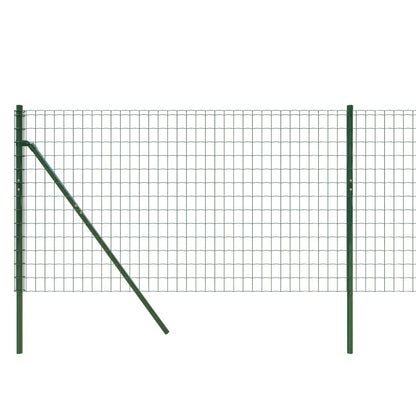 Green Metal Fence 0.8x10 m in Galvanized Steel