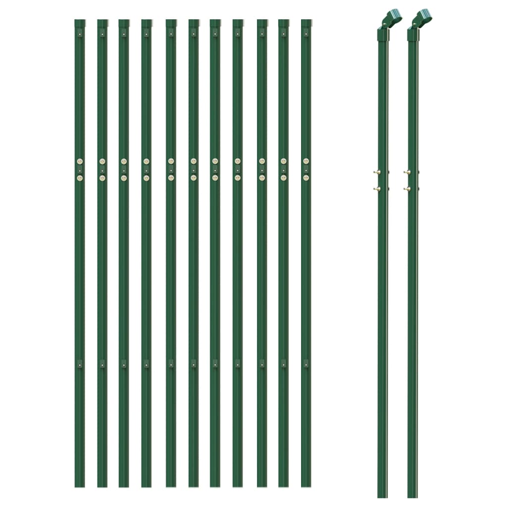 Green Metal Fence 1x25 m in Galvanized Steel