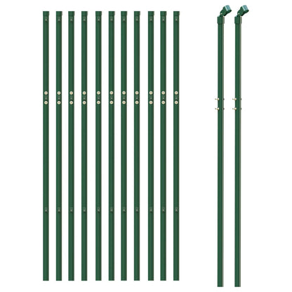 Green Metal Fence 1x25 m in Galvanized Steel