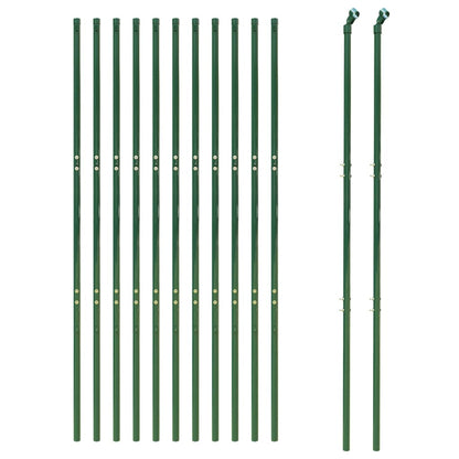 Green Metal Fence 1.4x25 m in Galvanized Steel