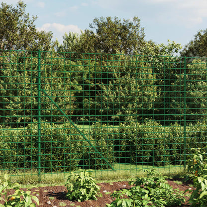 Green Metal Fence 1.4x25 m in Galvanized Steel