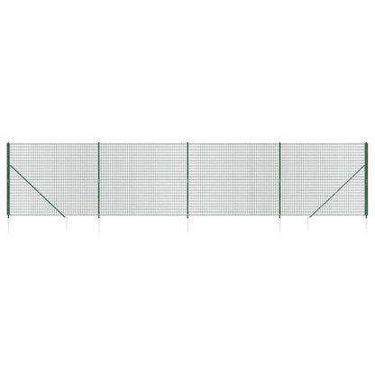 Recinzione Metallica con Picchetti Ancoraggio Verde 2x10 m - homemem39