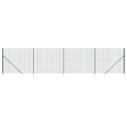 Recinzione Metallica con Picchetti Ancoraggio Verde 2,2x10 m - homemem39