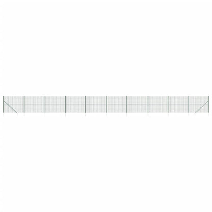 Recinzione Metallica con Picchetti Ancoraggio Verde 2x25 m - homemem39