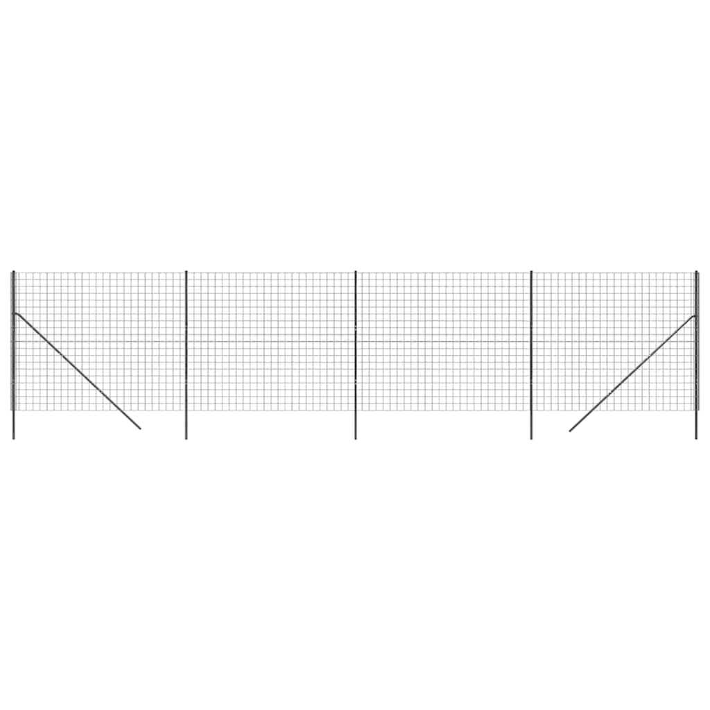 Recinzione Metallica Antracite 1,6x10 m in Acciaio Zincato | homemem39