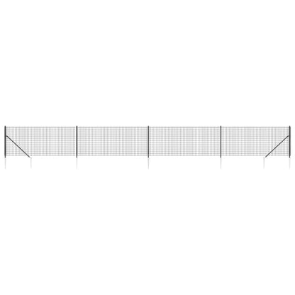 Recinzione Metallica con Picchetti Ancoraggio Antracite 1x10 m | homemem39