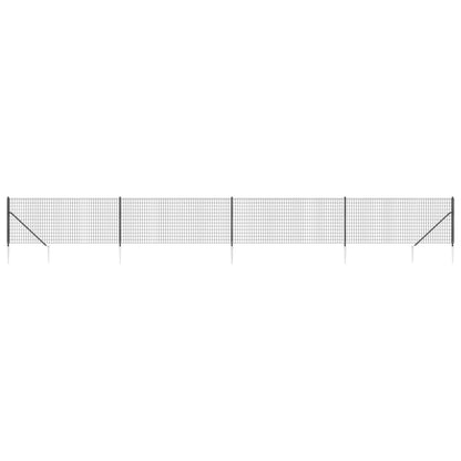 Recinzione Metallica con Picchetti Ancoraggio Antracite 1,1x10m | homemem39