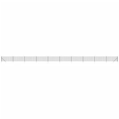 Recinzione Metallica con Picchetti Ancoraggio Antracite 1,1x25m | homemem39