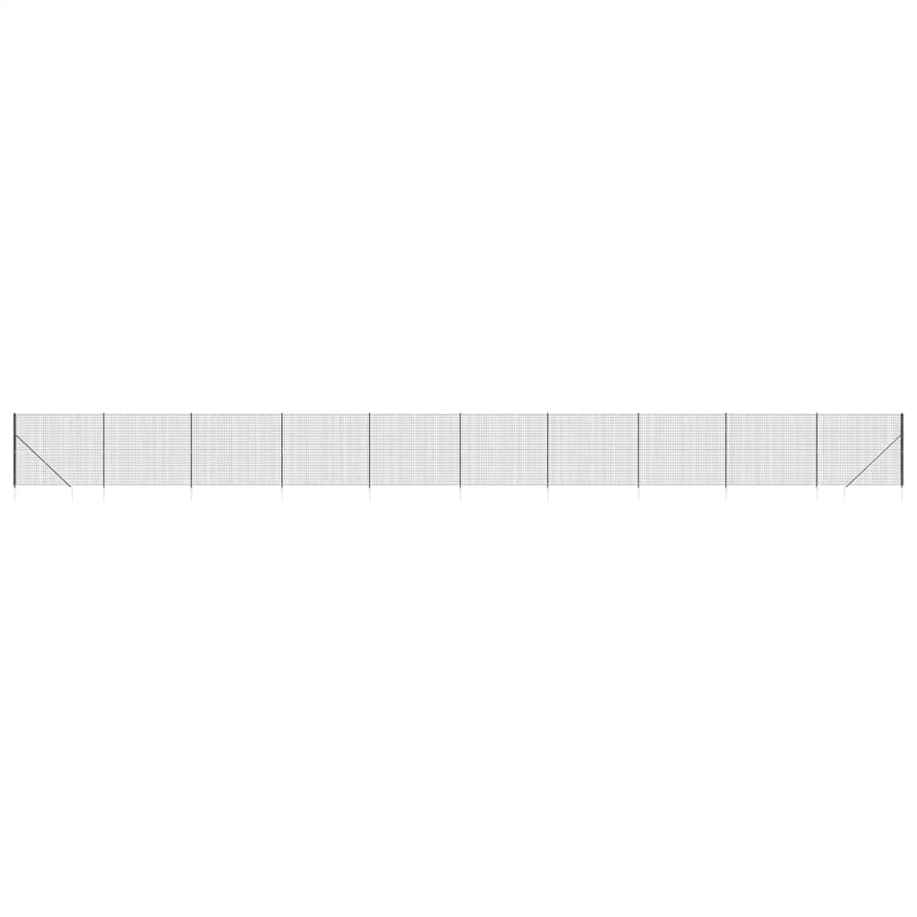 Recinzione Metallica con Picchetti Ancoraggio Antracite 2x25 m - homemem39