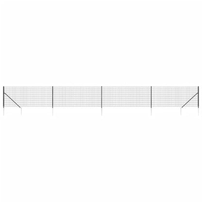 Recinzione Metallica con Picchetti Ancoraggio Antracite 0,8x10m | homemem39