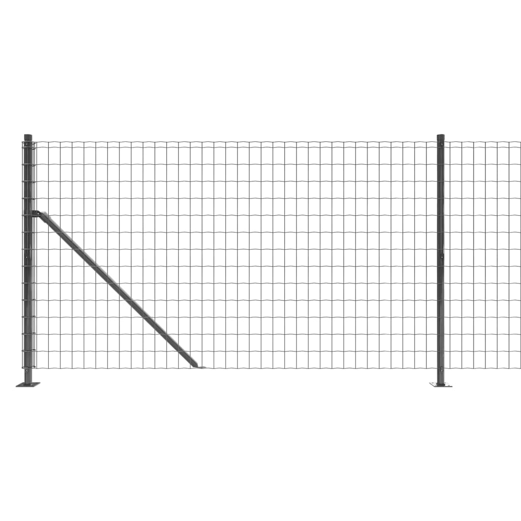 Recinzione Metallica con Flangia Antracite 1x10 m