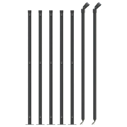 Metal Fence with Anthracite Flange 1.1x10 m